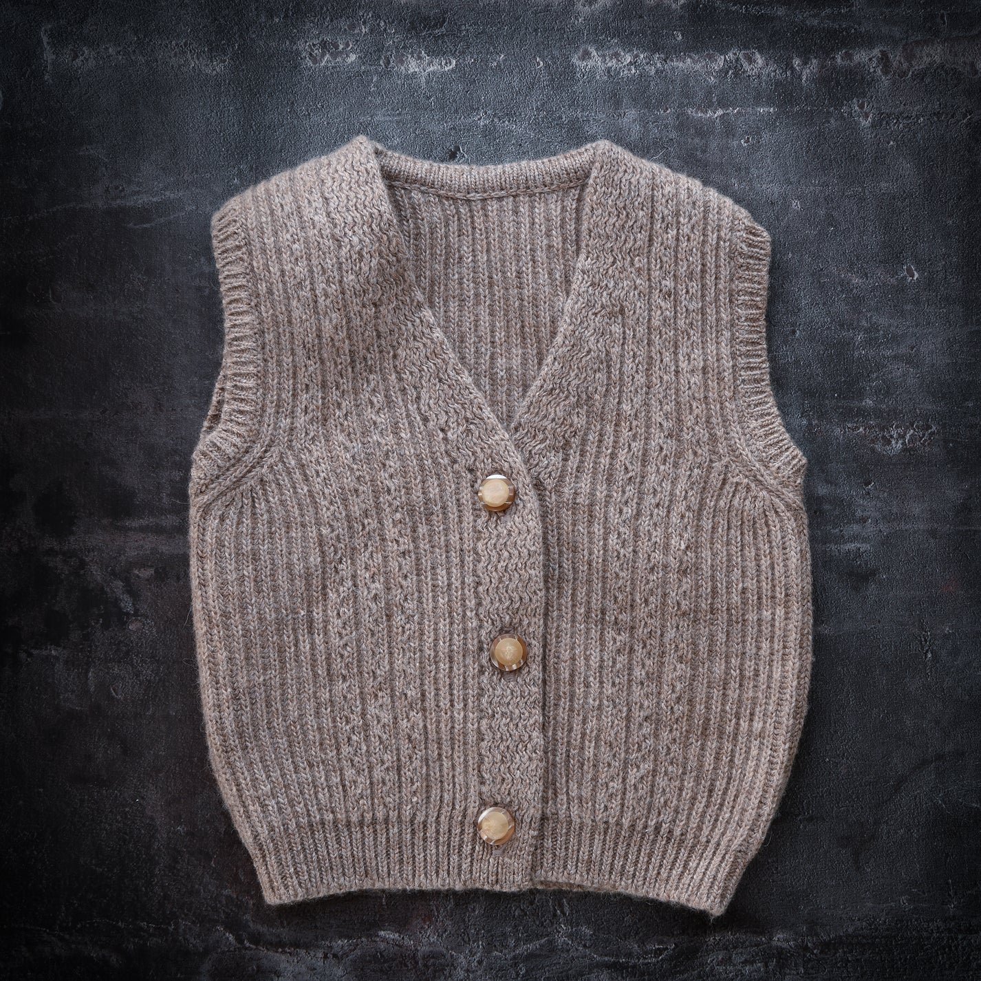 Kids Wool Vest Oatmeal 2T