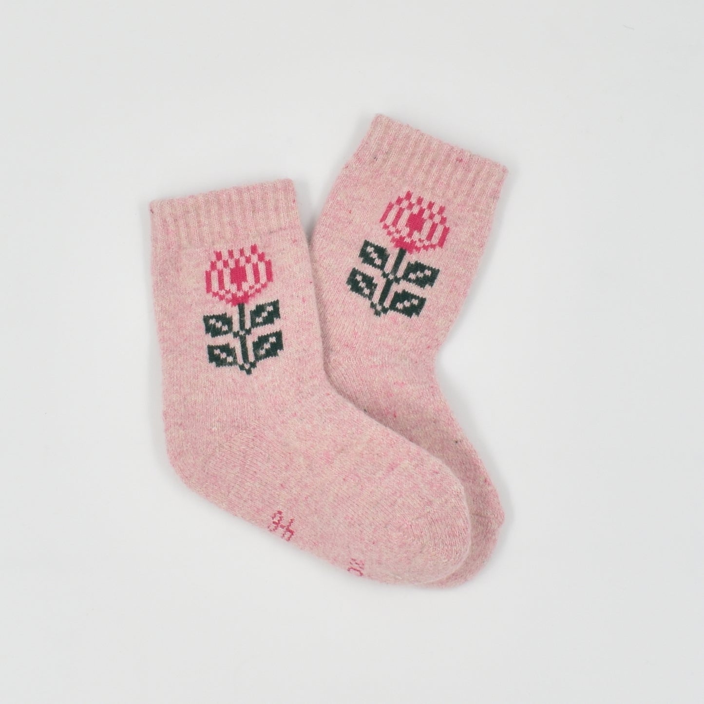 Kids Wool Floral Pattern Socks