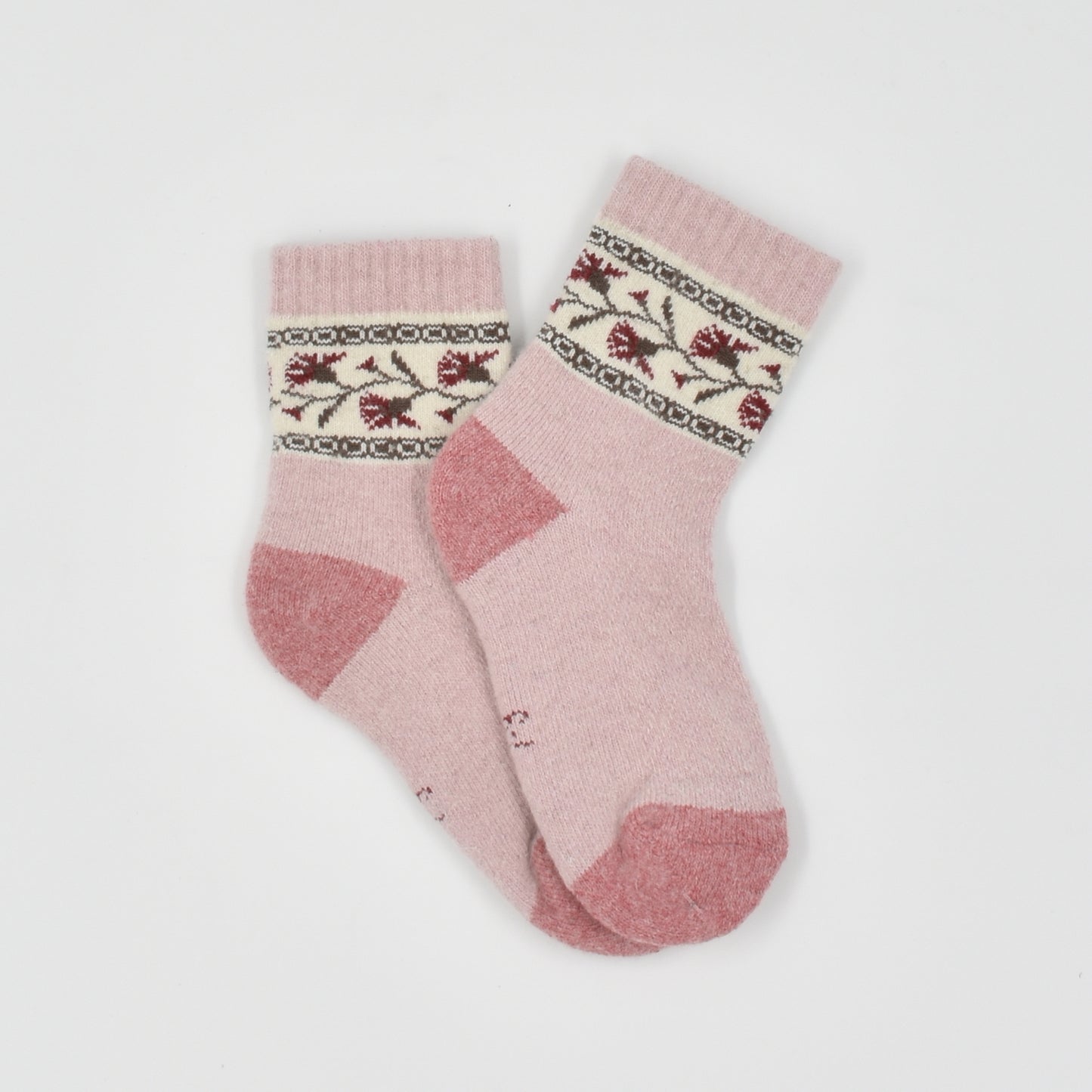 Kids Wool Floral Pattern Socks